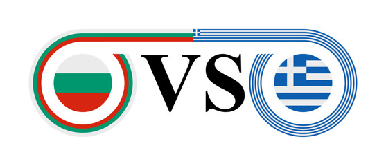 the concept of bulgaria vs greece. vector illustration isolated on white background