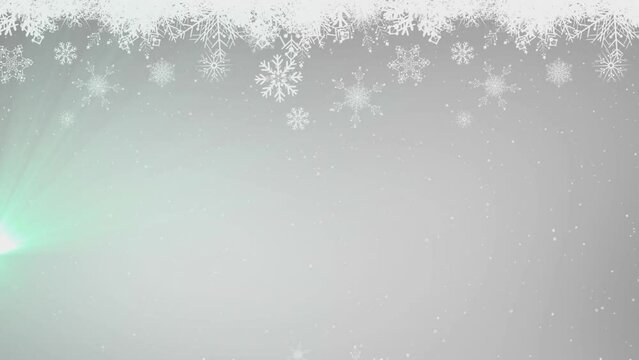 Animation of snow falling over light spots
