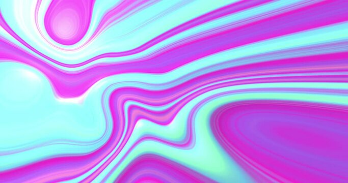 Animation of purple and blue liquid pattern moving on seamless loop