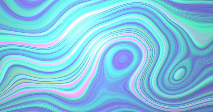 Animation of green and blue liquid pattern moving on seamless loop