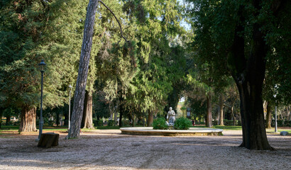 Fontana di Mosè salvato dalle acque, Villa Borghese city park in Rome, Italy