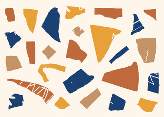 Color pieces pattern abstract shapes background