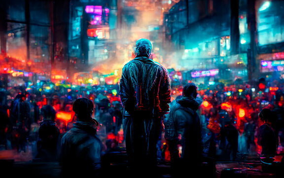 cyber pank neon city 