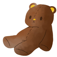 Watercolor Teddy Bear 