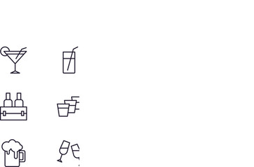 Alcohol line icon on white background