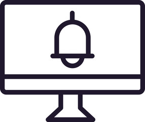 Computer line icon on white background