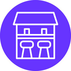 Bar Counter Icon Style
