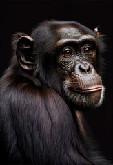 portrait of a chimpanzee 