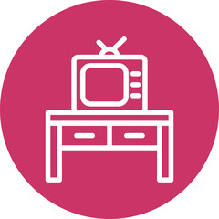 Naklejka premium Tv Table Icon Style