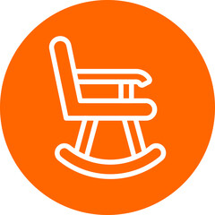 Rocking Chair Icon Style