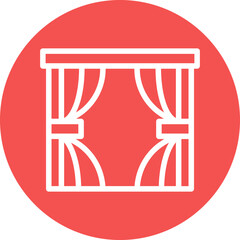 Curtains Icon Style