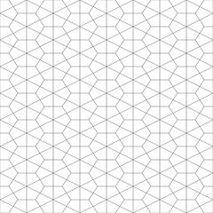 Seamless mosaic pattern. Triangles, kites, hexagons, rhombuses ornament. Grid background. Ethnic motif. Geometric grate wallpaper. Parquet backdrop. Digital paper, web design, textile print. Vector.