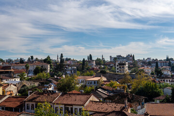 Fototapeta na wymiar antalya, turkey old town kaleici. panorama Antalya