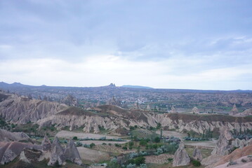 Fototapeta na wymiar トルコのカッパドキアの奇岩群