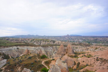トルコのカッパドキアの奇岩群