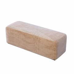 ottoman pouf isolated on white background, interior furniture, 3D illustration, cg render