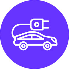 Electric Car Icon Style