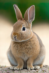 portrait of a rabbit in the garden