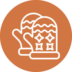 Winter Gloves Icon Style