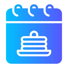 pancakes day gradient icon