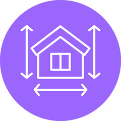 House Measurement Icon Style
