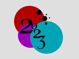 Happy New Year 2023, illustration design with elegance concept