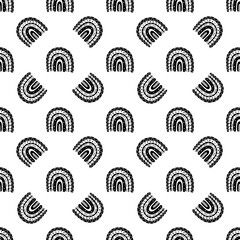 Rainbow black and white pattern. Black rainbow pattern