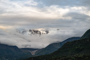 clouds over the mountain