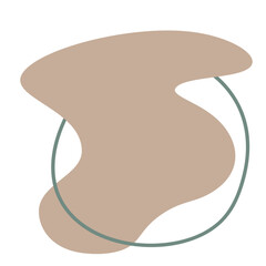 abstract pastel blob hand drawn element