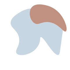 abstract pastel blob hand drawn element