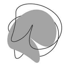 abstract pastel blob hand drawn element