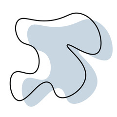abstract pastel blob hand drawn element