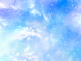 メルヘンな星空の背景グラデーション イラスト キラキラ