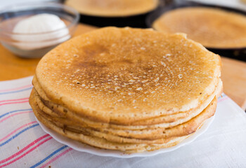 a stack of pancakes on a plate