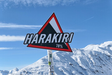 Harakiri the steepest ski slope in Austria.