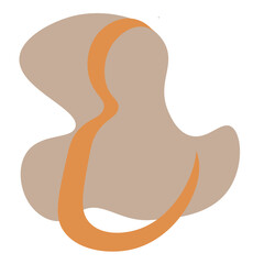 abstract pastel blob hand drawn element