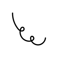Fototapeta na wymiar hand drawn lines, line doodle, curve, spiral line