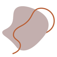 abstract pastel blob hand drawn element