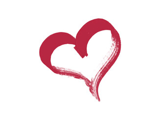 Happy Valentine's Day concept. Hand drawn for valentines day background. Purple heart isolated on white. Cartoon flat vector ilustration