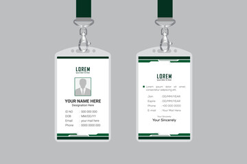 simple minimalist creative corporate id card design template eps