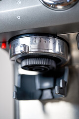 Close-up of coffee maker used by espresso machine