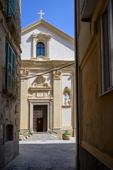 Fototapeta na wymiar Church Largo Padre di Netta in Tropea (Calabria, ITALY)