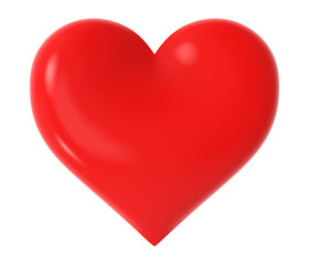 3d illustration of a colored heart