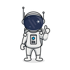 Flat design of astronaut isolated on white background. creative astronaut icon.

