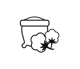 cotton icon vector. isolated on white background.
