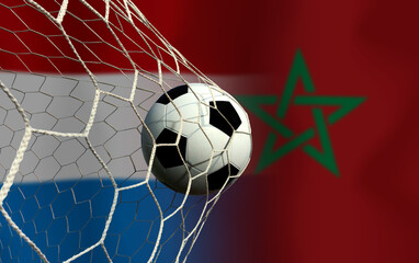 Football Cup competition between the national Netherlands and national Morocco.