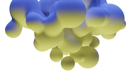 abstract background with 3d bubbles made in blender