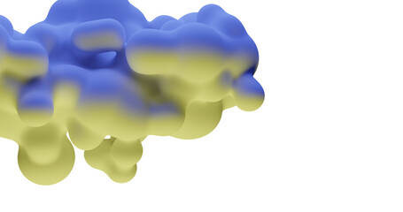 abstract background with 3d bubbles made in blender