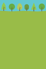 背景イラスト_並木道