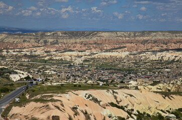 Fototapeta premium Landscape at Uchisar in Cappadocia,Nevsehir Province,Turkey 